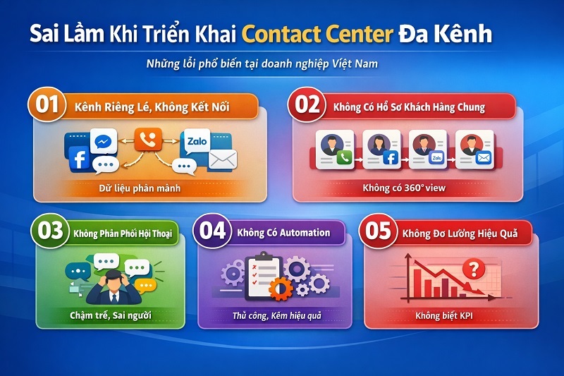 sai lầm khi triển khai contact center đa kênh