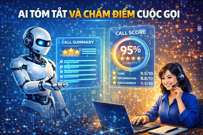 AI tóm tắt và chấm điểm cuộc gọi