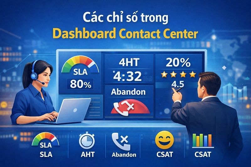 Các chỉ số quan trọng trong Dashboard Contact Center