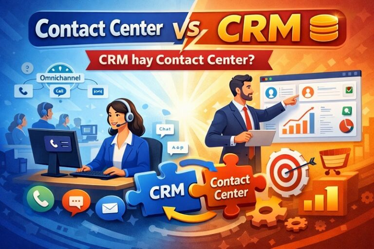 Contact Center vs CRM: Doanh Nghiệp nên chọn cái nào?