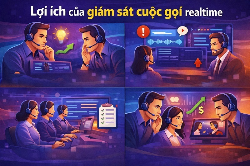 Lợi ích của giám sát cuộc gọi realtime trong đào tạo