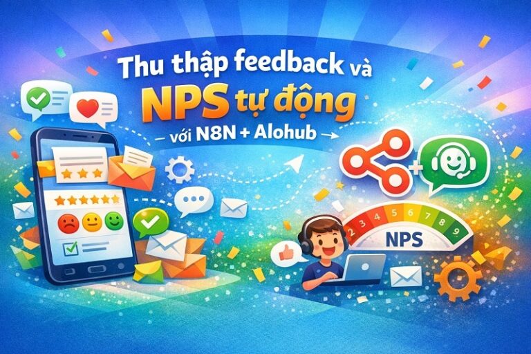 Thu thập feedback và NPS tự động với N8N + Alohub