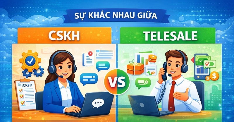 CSKH khác telesale thế nào?