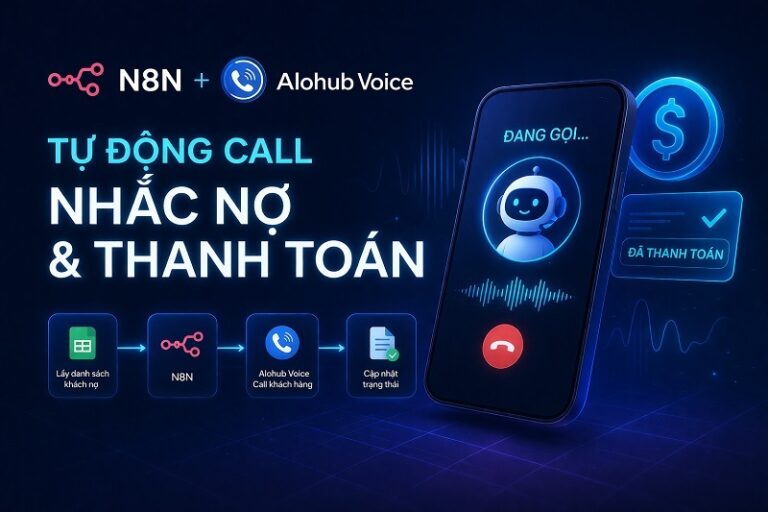 Tự động gọi nhắc nợ và thanh toán với N8N + Alohub Voice