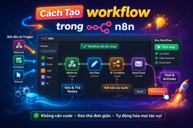 Cách Tạo workflow trong N8N