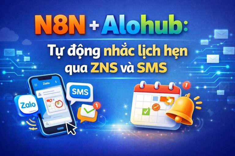 Tự động nhắc lịch hẹn qua ZNS và SMS với N8N + Alohub