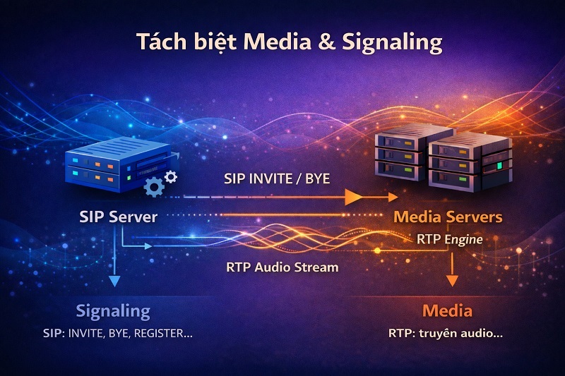 Tách biệt Media và Signaling