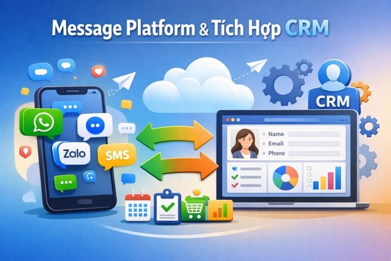 Message Platform & tích hợp CRM: Hợp nhất dữ liệu & tối ưu vận hành