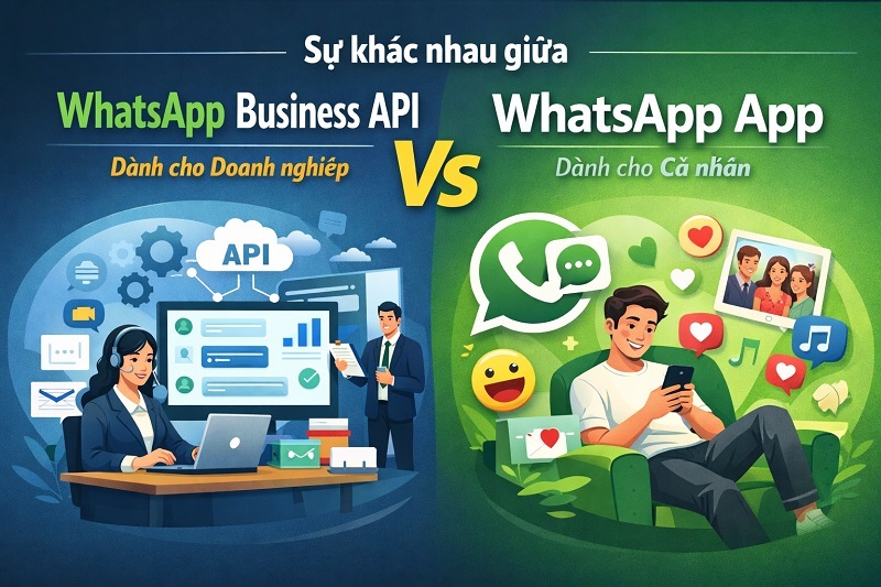 Khác biệt giữa WhatsApp Business API và WhatsApp App